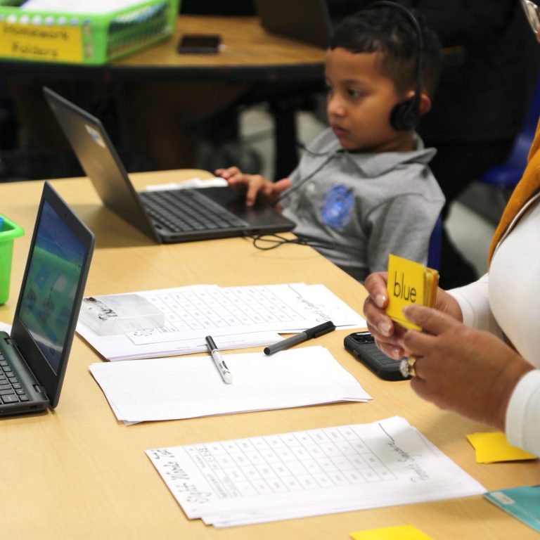 Lafayette Academy kids in class