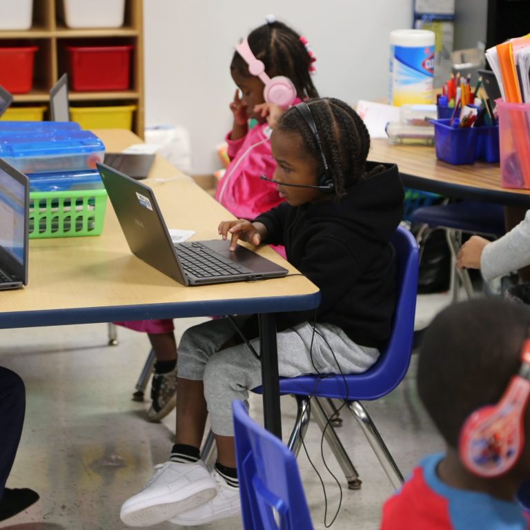 Lafayette Academy kids in class