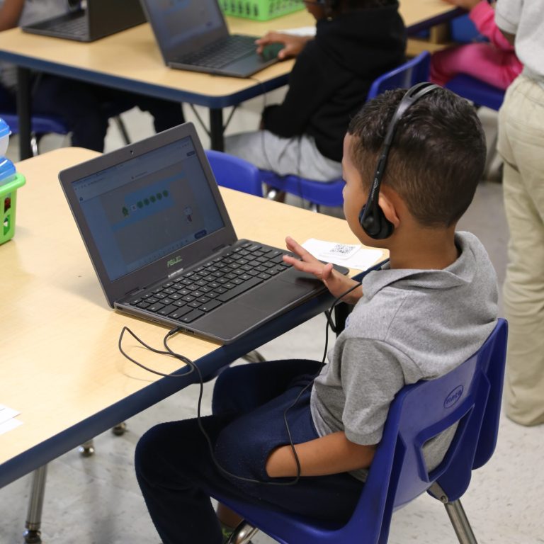 Lafayette Academy kids in class